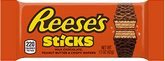 Reese's Sticks Contain Milk Chocolate, Peanut Butter & Crispy Wafers Each Pack 1.5 oz Quantity 20 Bars Per Box Sweet Browse at UsaCandyWholesale.Com